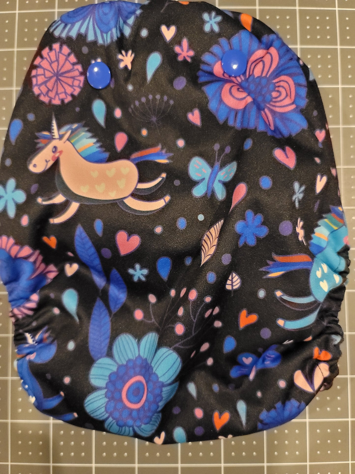 Unicorn on Navy All In Two Diaper