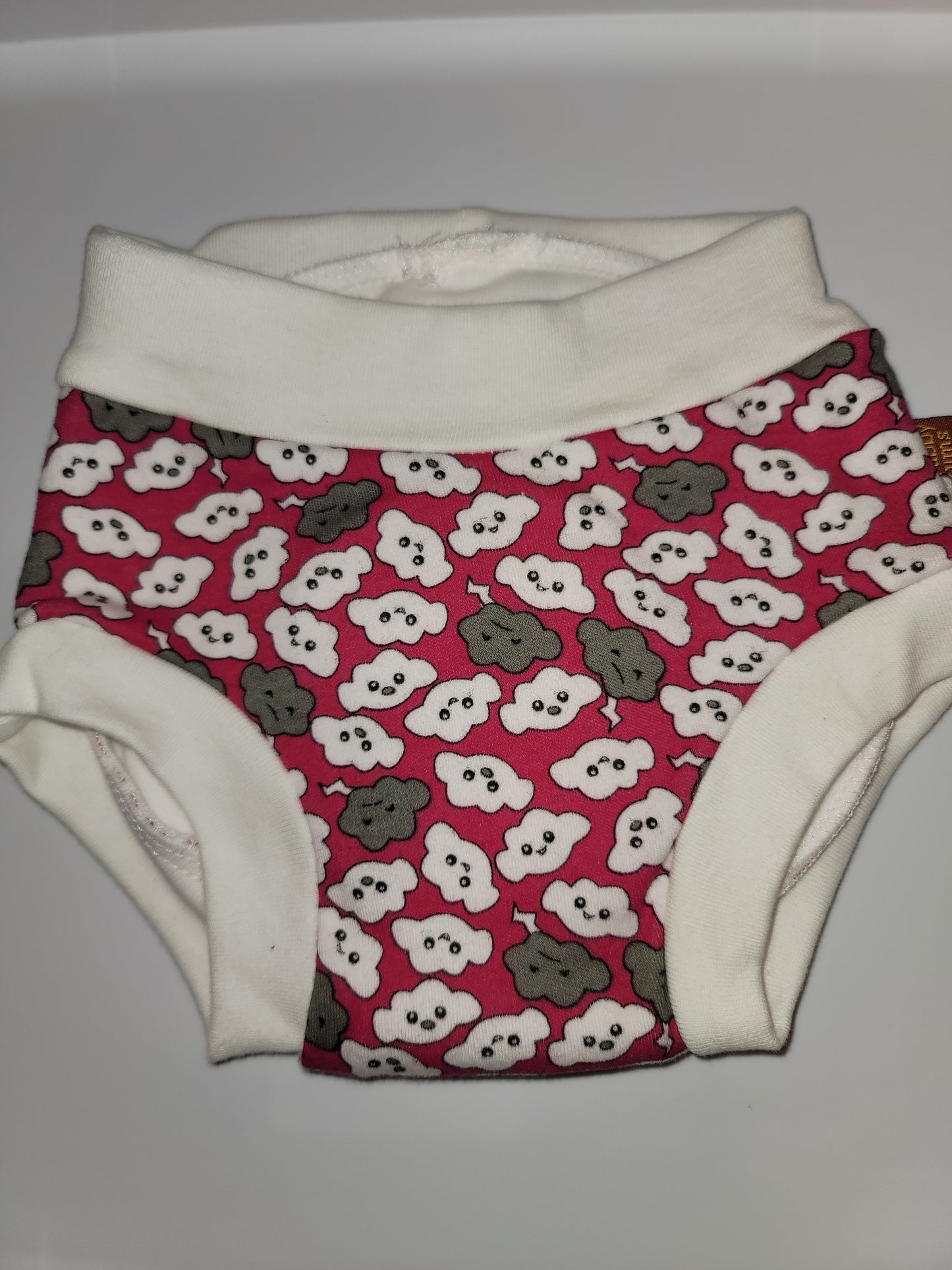 Clouds on Fuchsia Cloth Training Pants
