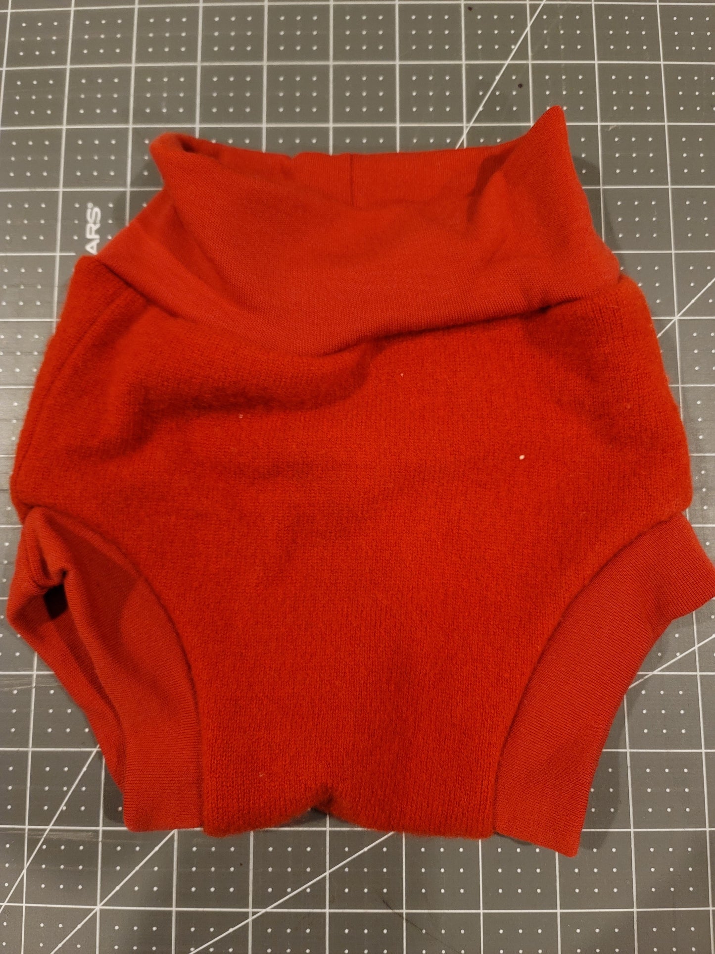 Red Cashmere Wool Medium Diaper Cover