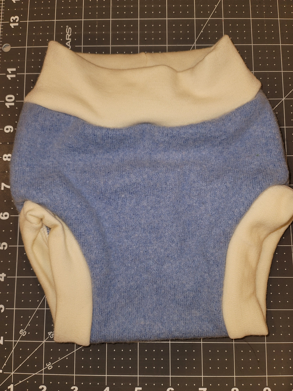 Sky Blue Cashmere Wool Medium Diaper Cover