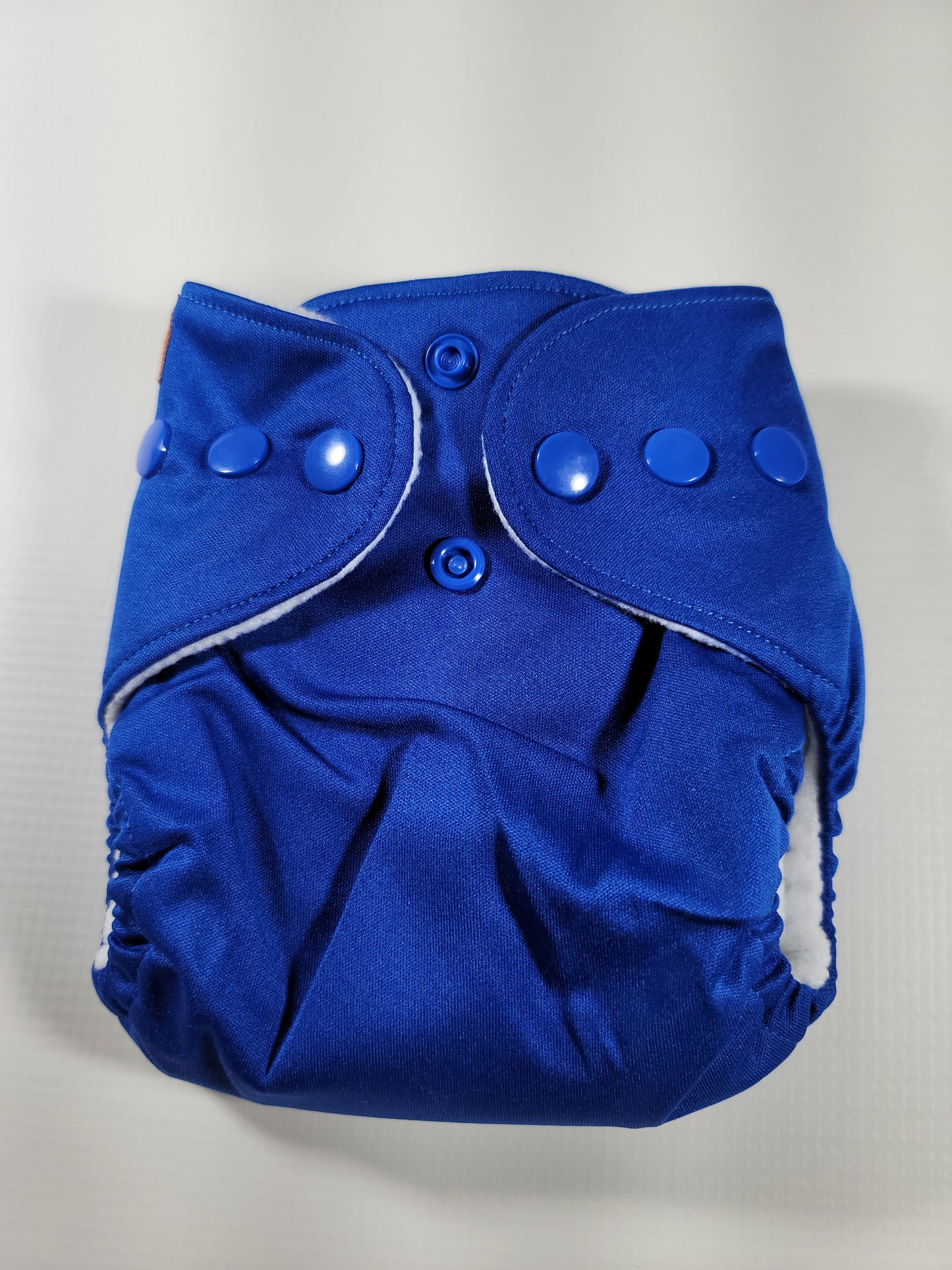 BubbyBums Royal Blue Newborn AIO Diapers with Pocket Opening