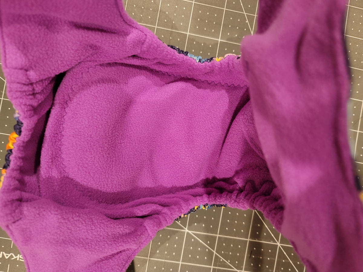 Owls on Purple AIO Side Snap Closure Newborn Diaper