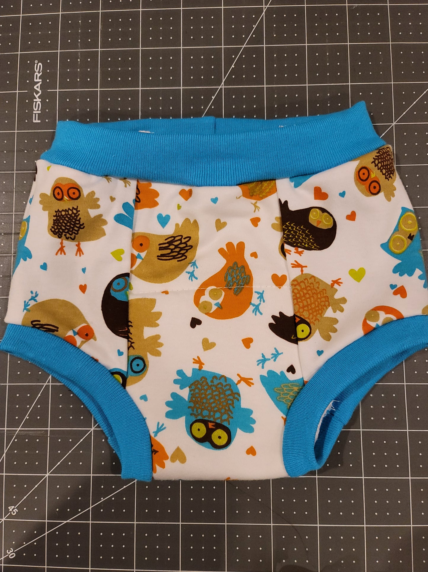 Owls on White Cloth Training Pants size 18 months