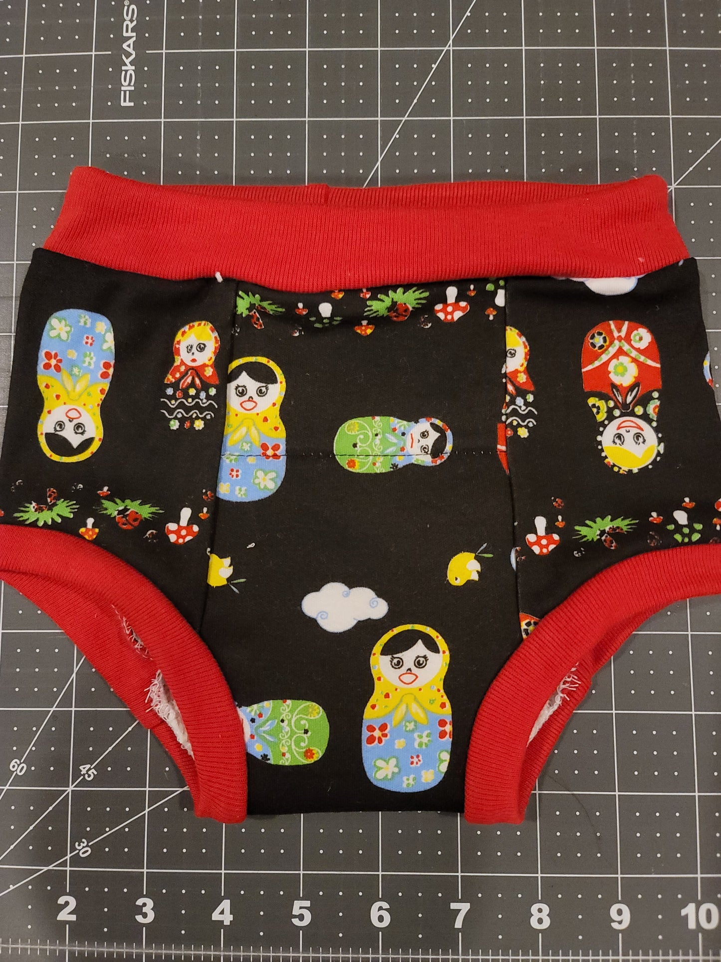 Dolls on Black Cloth Training Pants