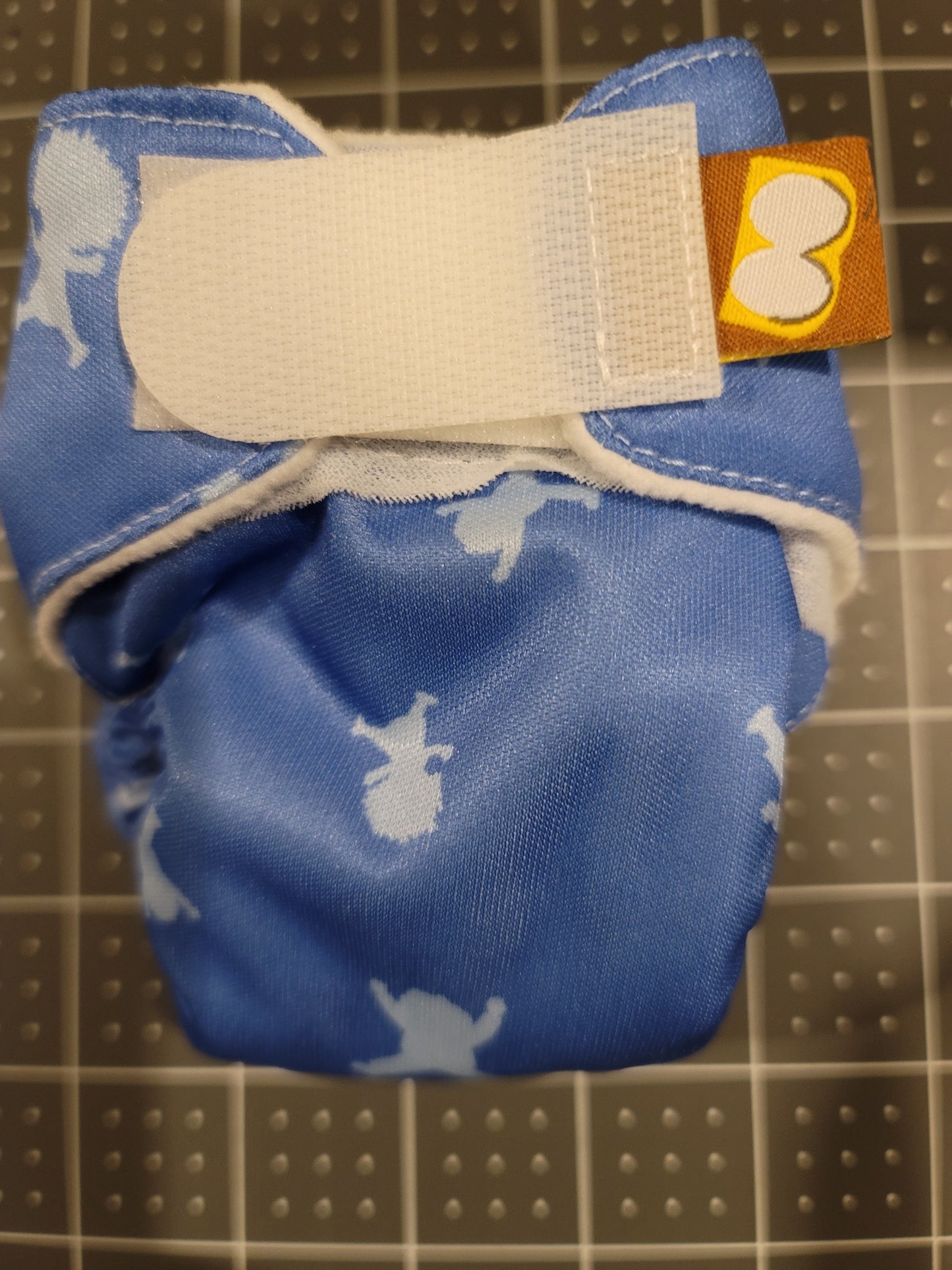 Kids on Blue Preemie Diaper (size 1)