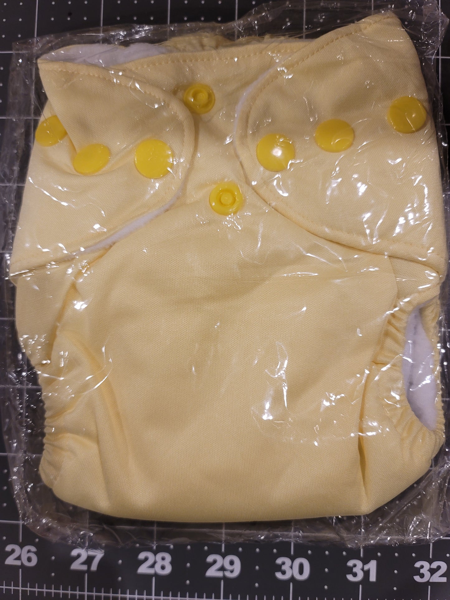 BubbyBums Pale Yellow AIO Newborn Diaper