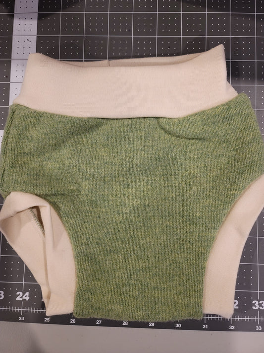 Large Green Wool Diaper Cover