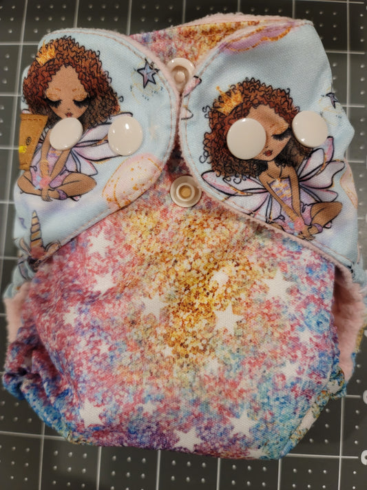 BubbyBums Pixie Dust and Fairies AIO Newborn Diaper