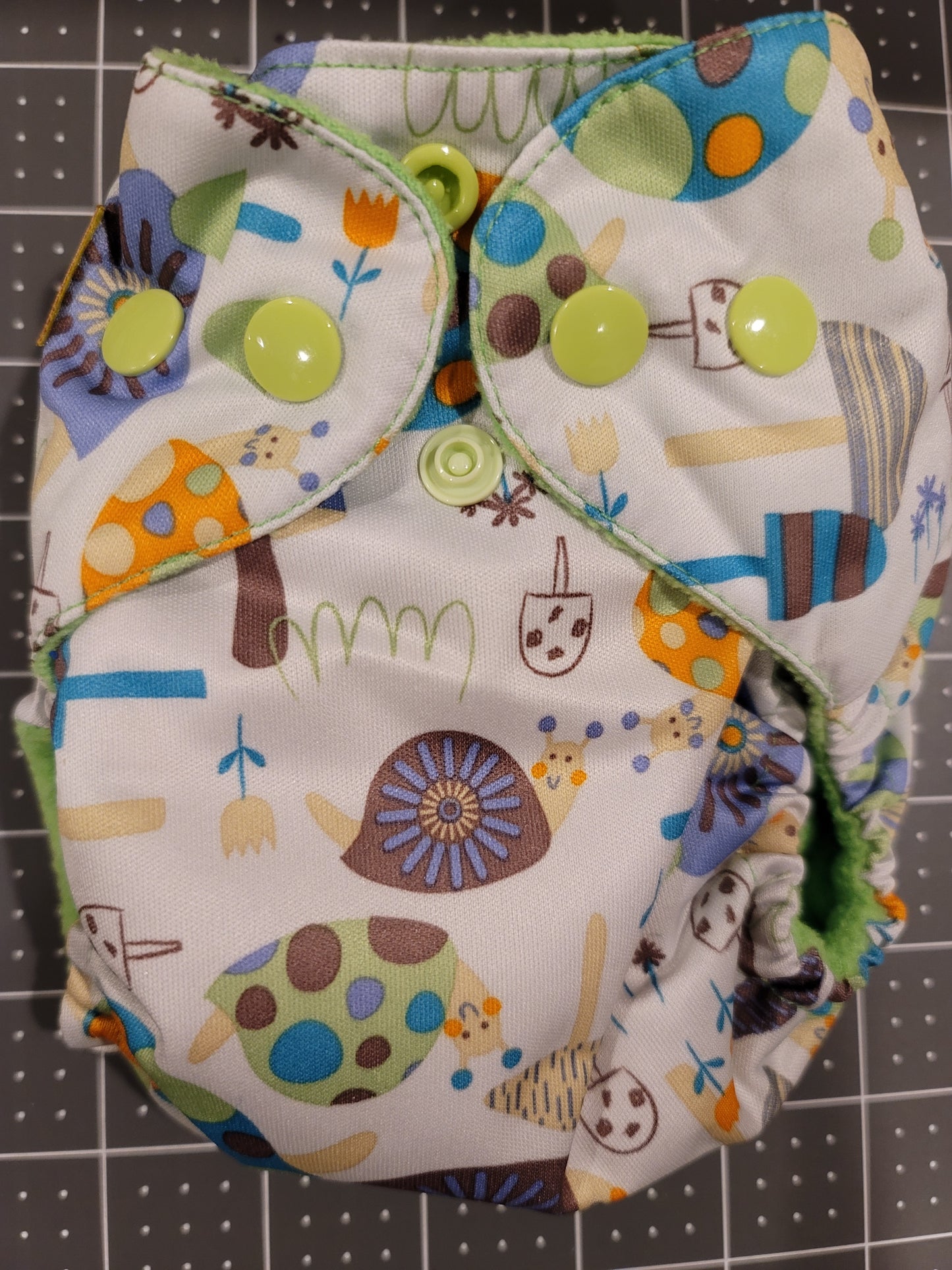 BubbyBums Snails AIO Newborn Diaper