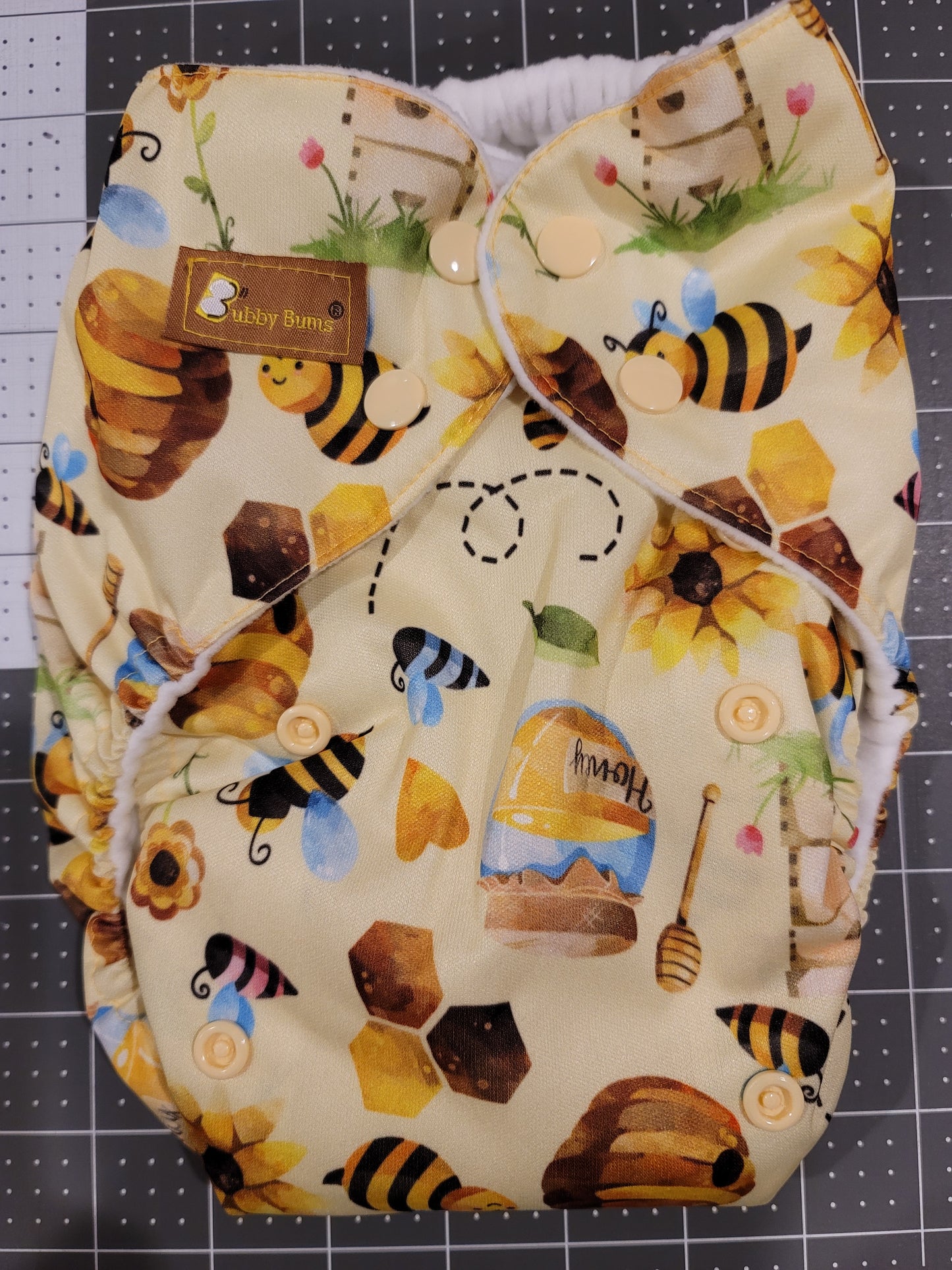 Bees Revised One Size AIO Diapers