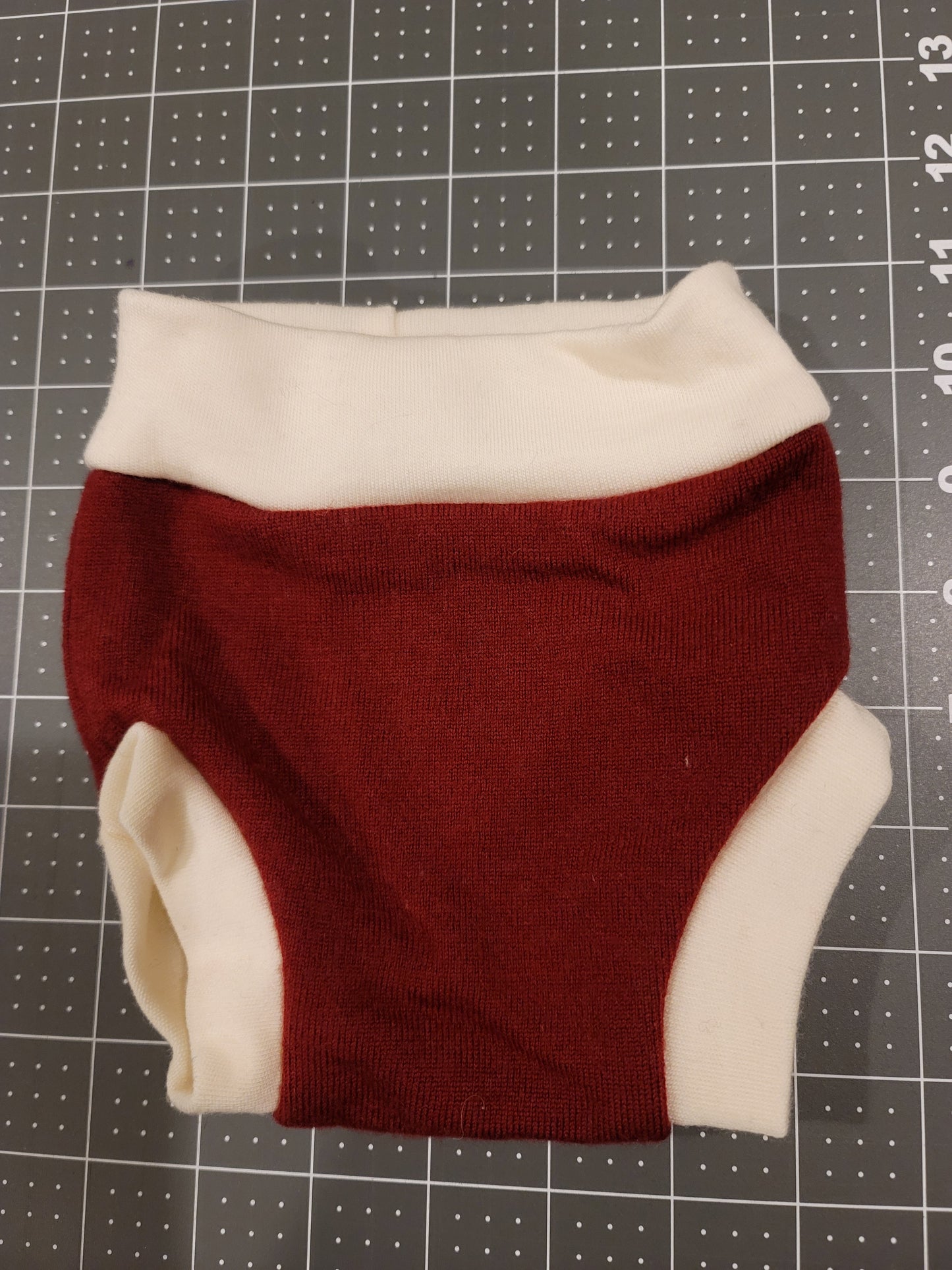 Burgundy Newborn Wool Diaper Cover