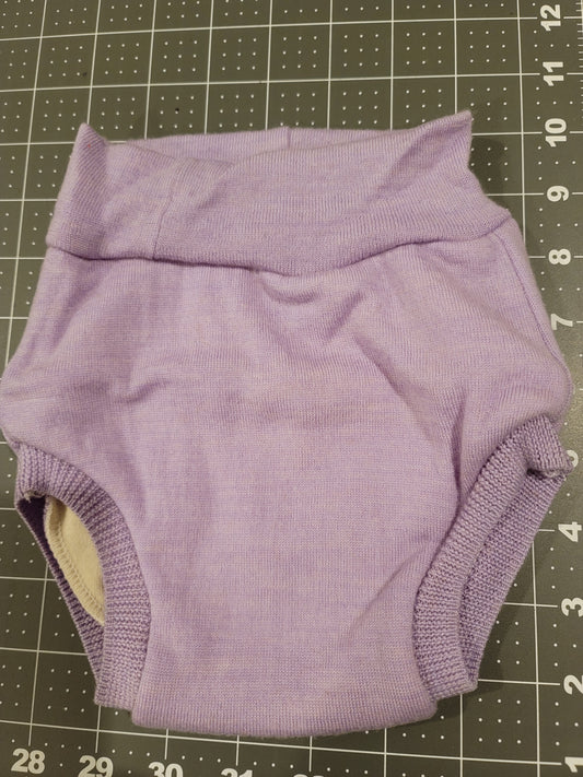 Small Lilac Merino Wool Diaper Cover