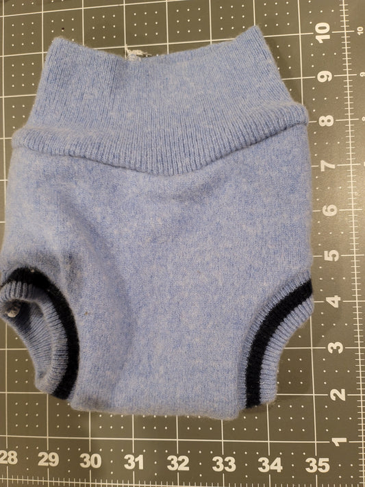 Small Blue cashmere Wool Diaper Cover