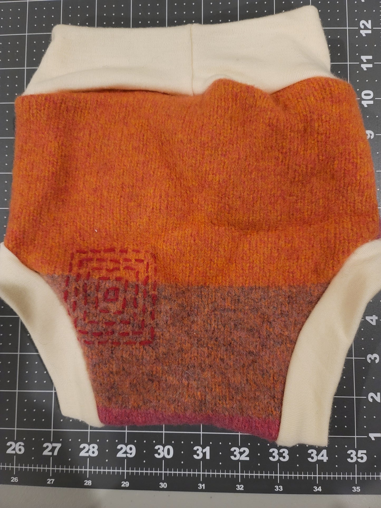 Large Striped Wool Diaper Cover