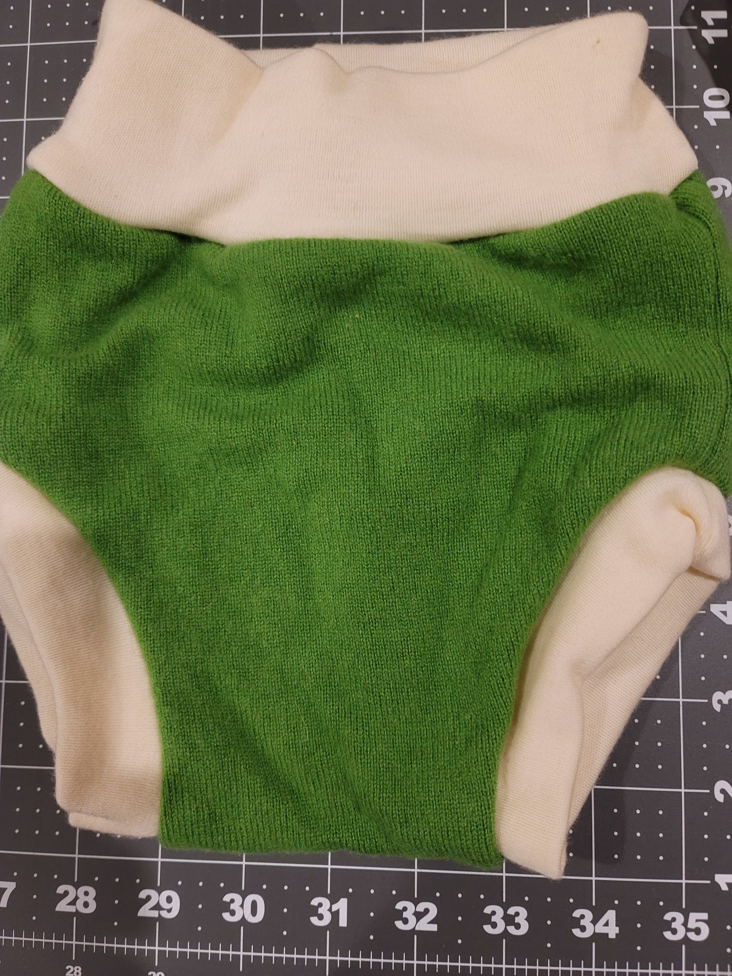 Spring Green Merino  Wool Medium Diaper Cover