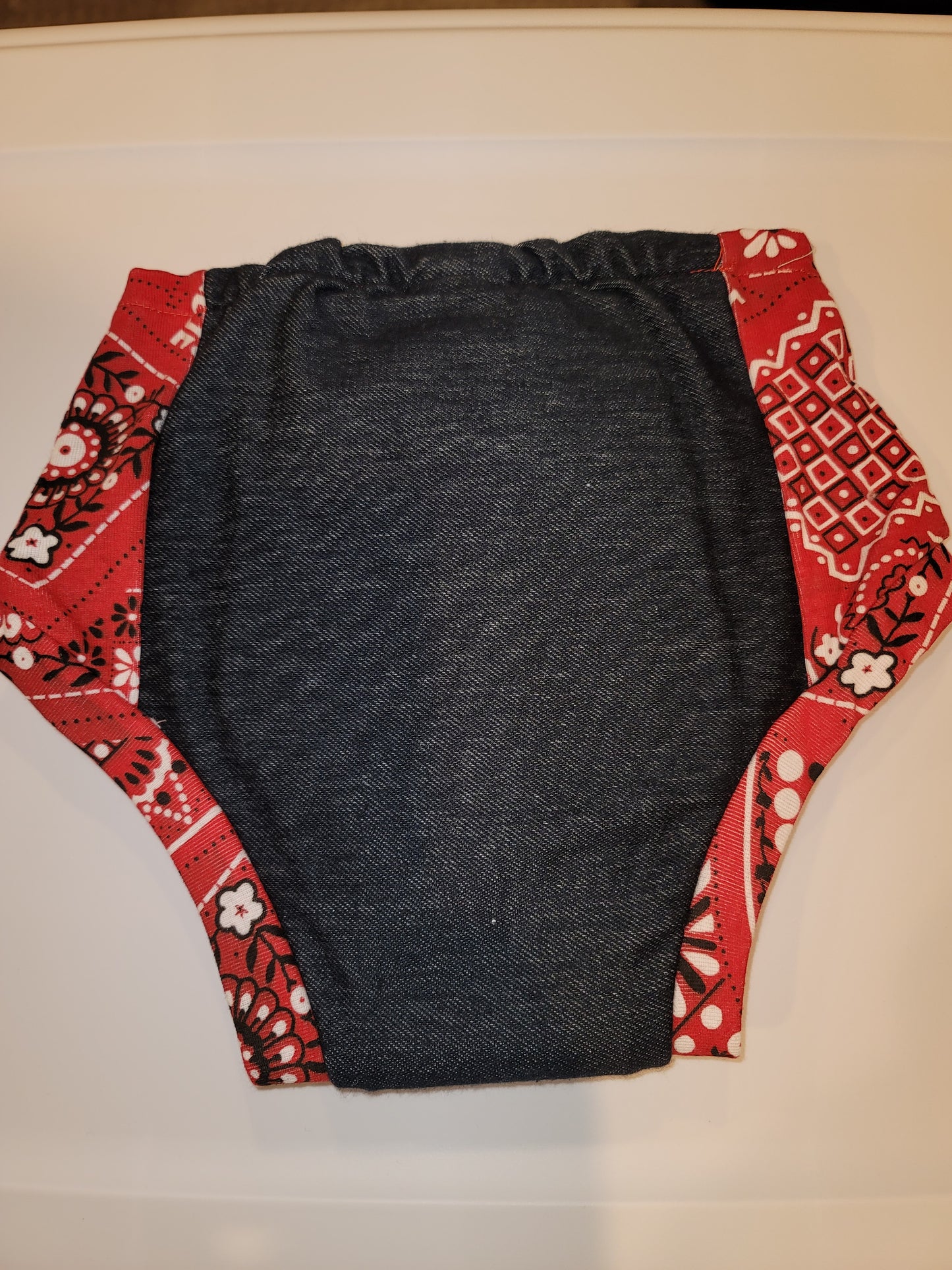 Denim & Bandana Print  Training Pants in Size 3T