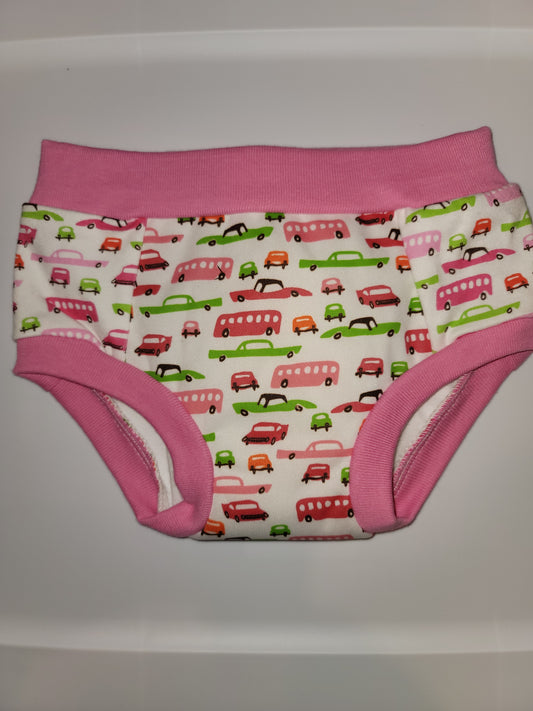 Pink Retro Cars Partially Waterproof Training Pants