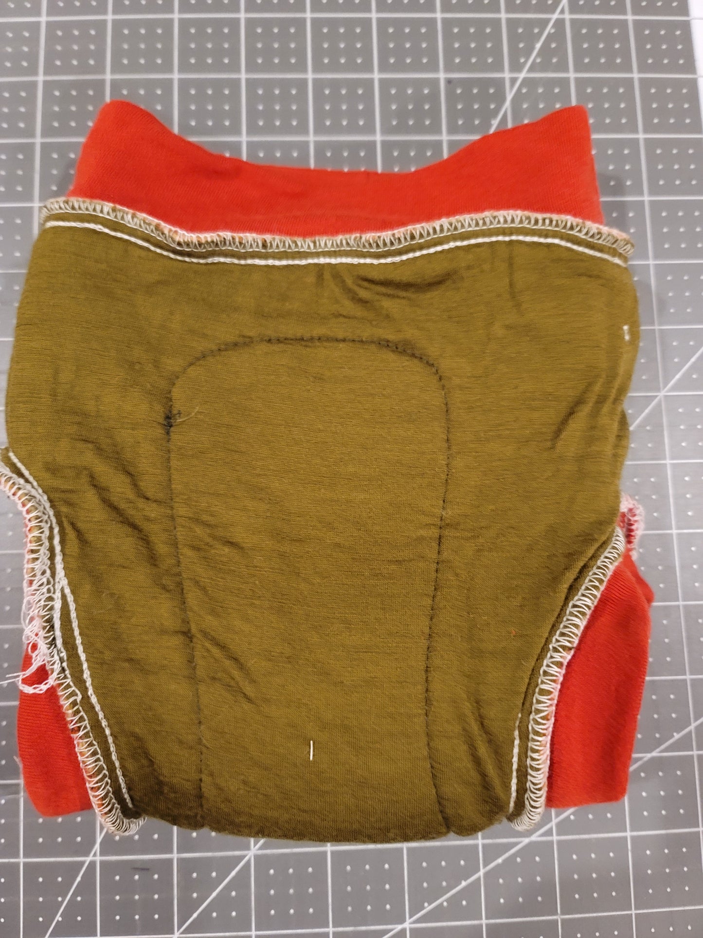 Inverted Flowers Medium Wool Diaper Cover