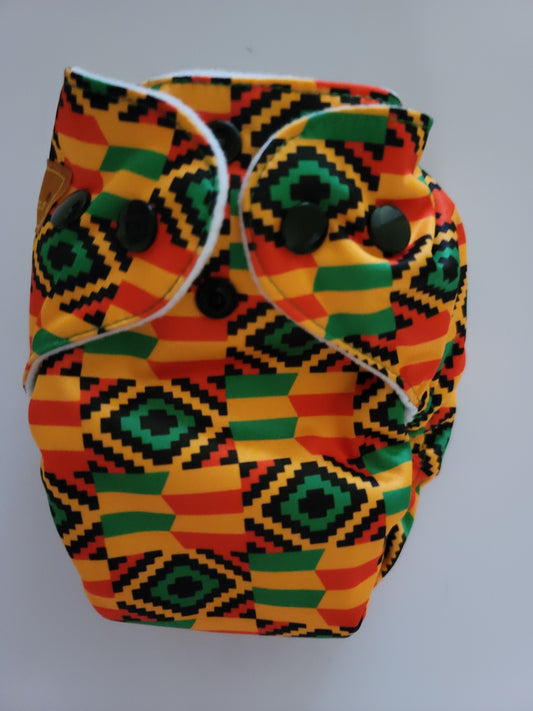 Kente print AIO Newborn Diaper