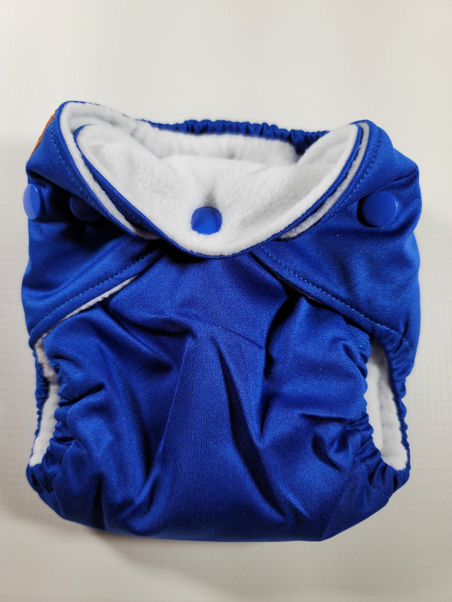 BubbyBums  Royal Blue Newborn AIO Diapers with Pocket Opening