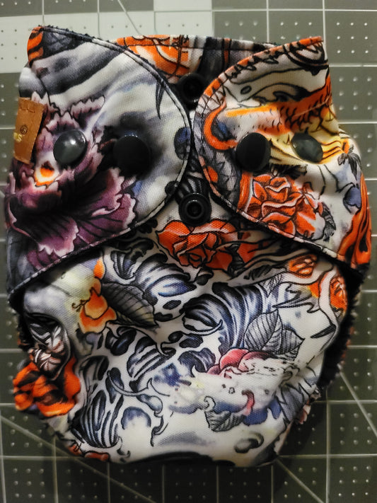 Tattoo Dragon  AIO Newborn Diaper