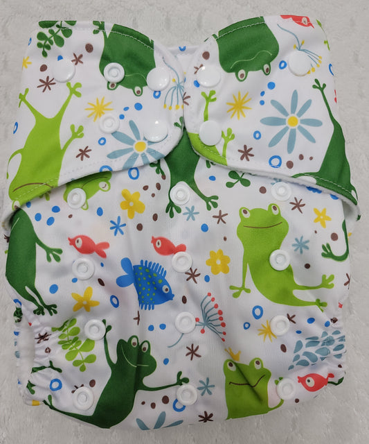 Frogs One Size Pocket Diaper