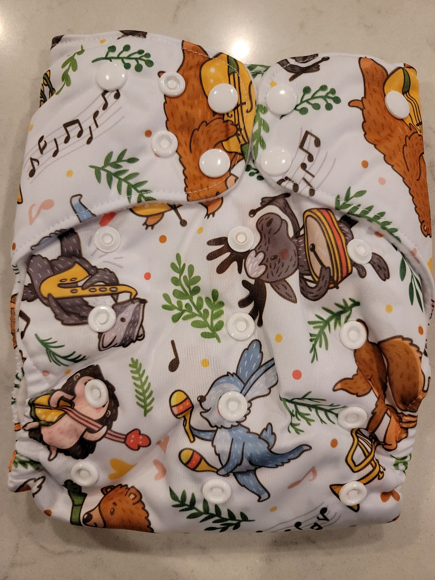 Animal Band One Size Pocket Diaper