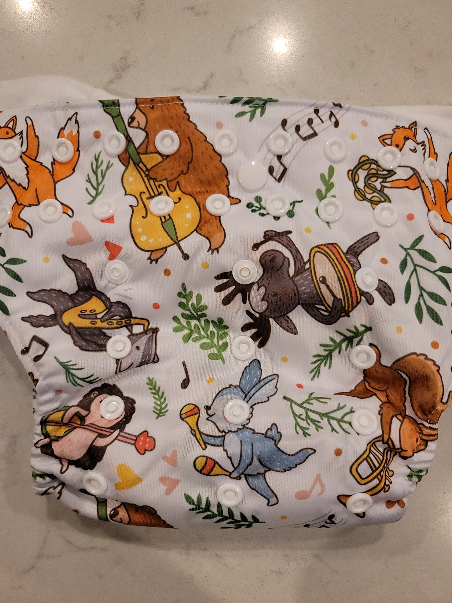 Animal Band One Size Pocket Diaper