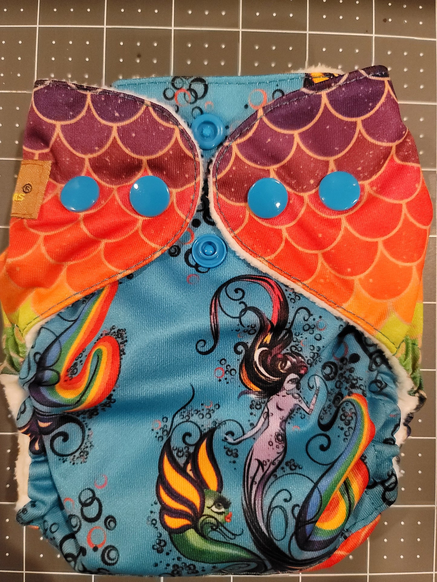 Scales & Mermaids AIO Newborn Diaper