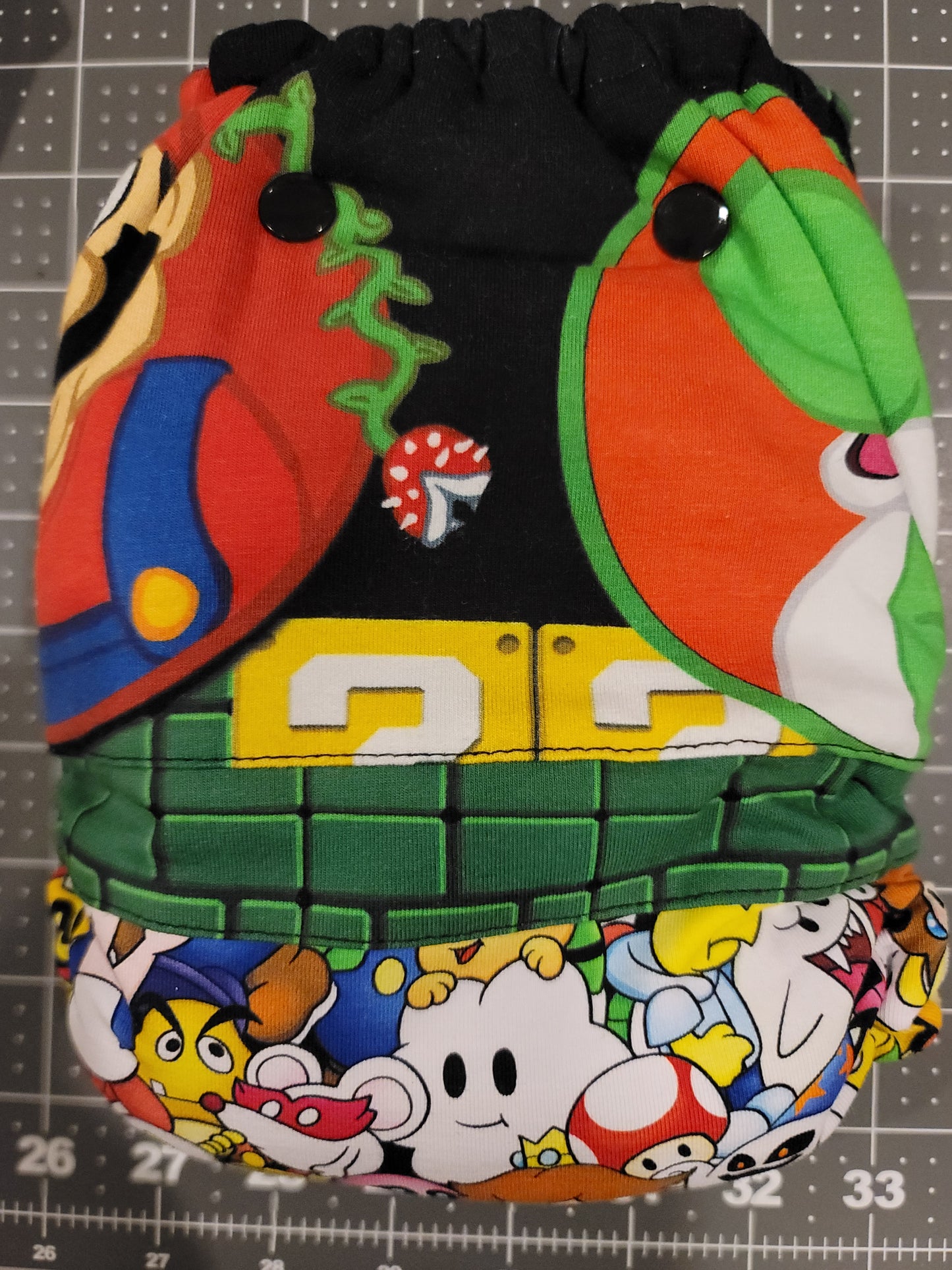 Mario & Dinosaur Fitted One Size Diaper