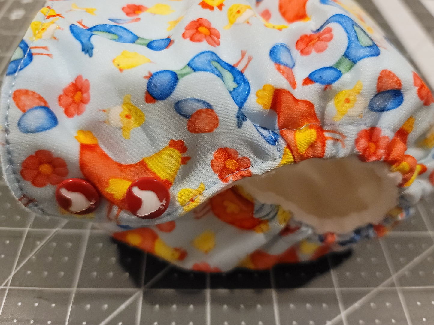 Retro Chickens AIO Side Snap Closure Newborn Diaper