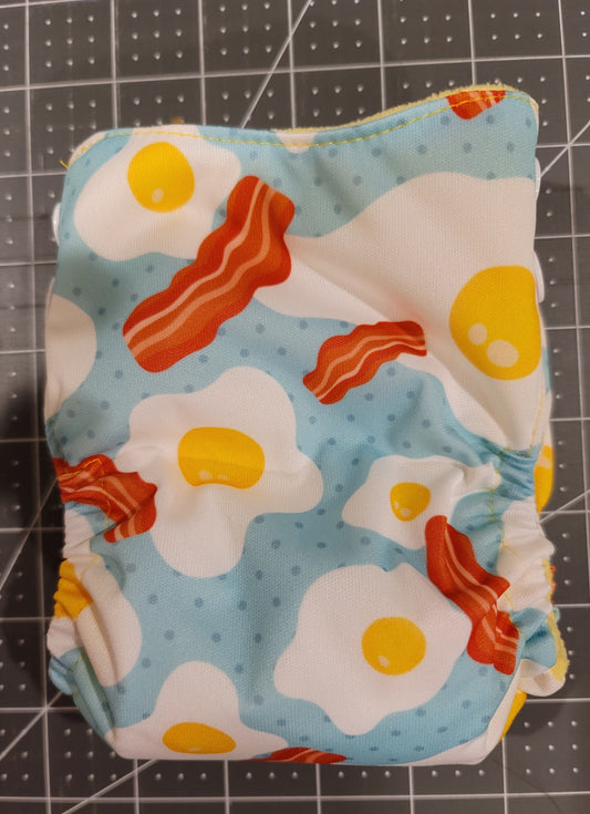 Bacon & Eggs AIO Side Snap Closure Newborn Diaper