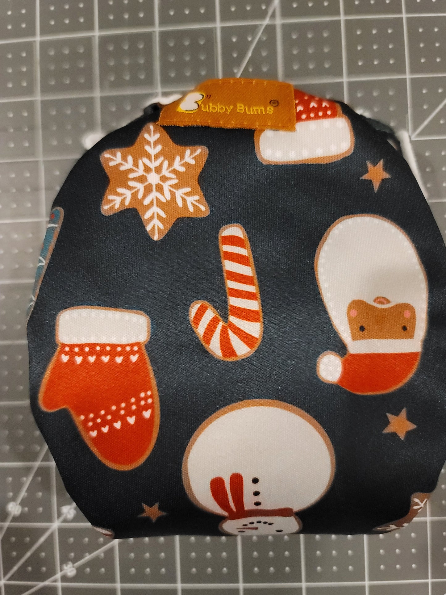 Christmas themed AIO Newborn Diaper Side Snap Closure