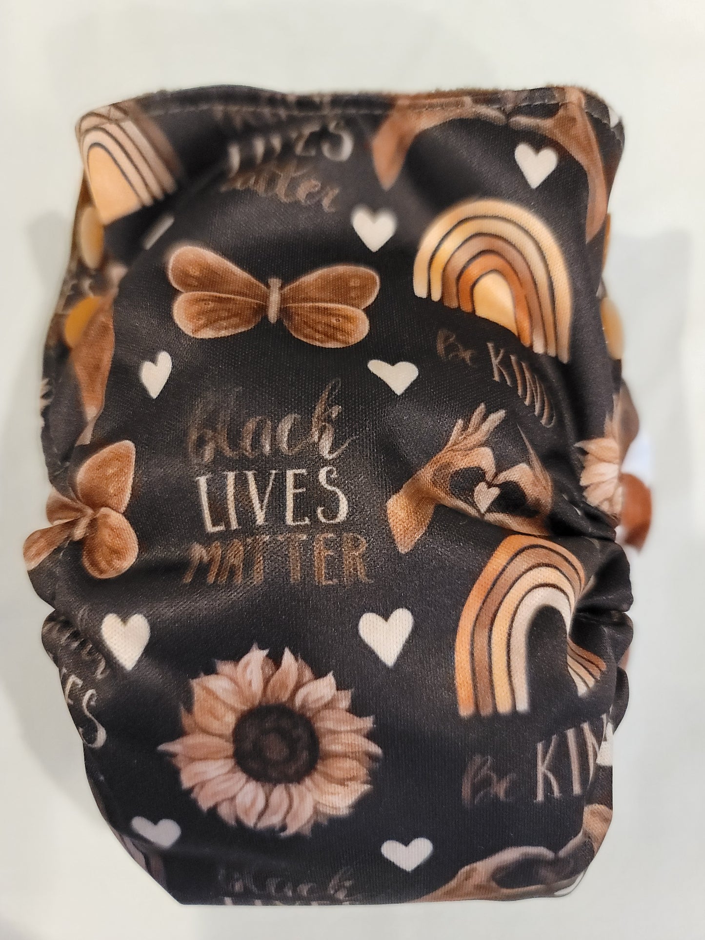 Black Lives Matter Side Snap Closure AIO Newborn Diaper