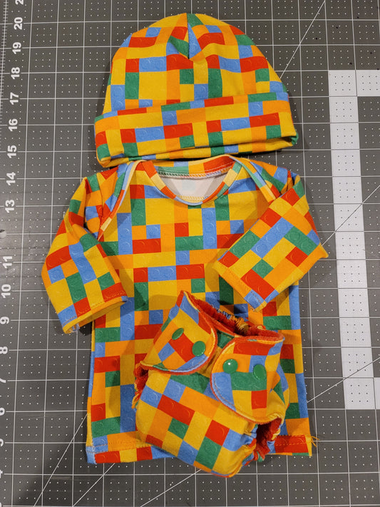 Blocks 3 piece Preemie Set