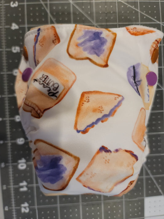 PB&J Side Snap Closure Newborn AIO Diaper